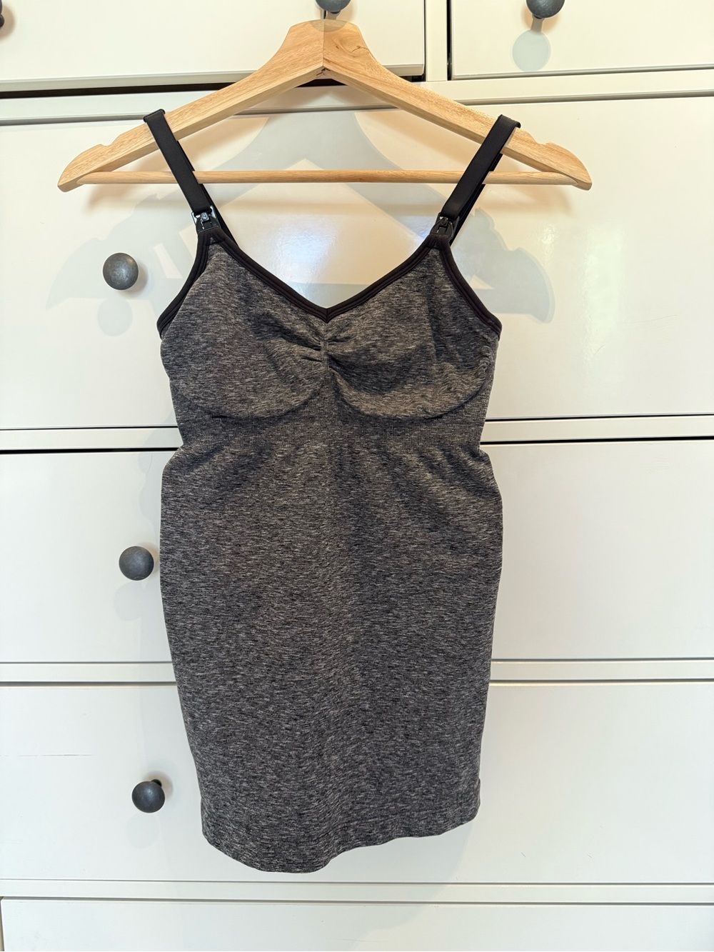 Bravado heather gray Maternity/Nursing Camisole Slip with Adjustable Straps